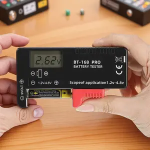 Portable Battery Tester for AA AAA C D 9V 1.5V Lithium & 3.7V 18650 Batteries No Power Needed Compact Battery Health Analyzer Multi Function Battery Life Diagnostic Tool for Home Electronics CR2032 Button Cell Tester Durable Battery Quality Checker