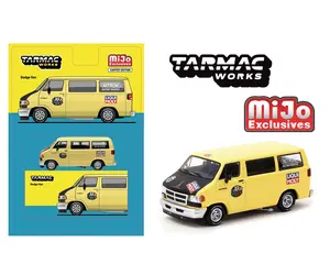 Tarmac Works 1:64 Dodge Van Custom – Yellow – Global64 – MiJo Exclusive
