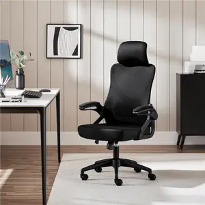 Yaheetech Ergonomic Office Chair, High Back Desk Chair with Adjustable Padded Headrest and Lumbar Support, Computer Chair Mesh for Home Office Office Chair High Back