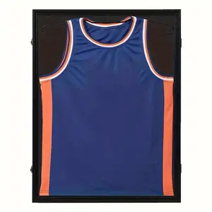 High-Quality Multi-Sport Jersey Display Case With 98 UV Protection Includes Hangers, Hooks, And Valet Pinboard, Ideal For Football, Basketball, And Other Sports Jerseys, Featuring A Durable Acrylic Shadow Box