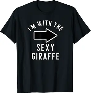 Couples Halloween Costume Shirts I'm With The Sexy Giraffe T-Shirt - Stephengriff Shop 78B07YMX3PF9