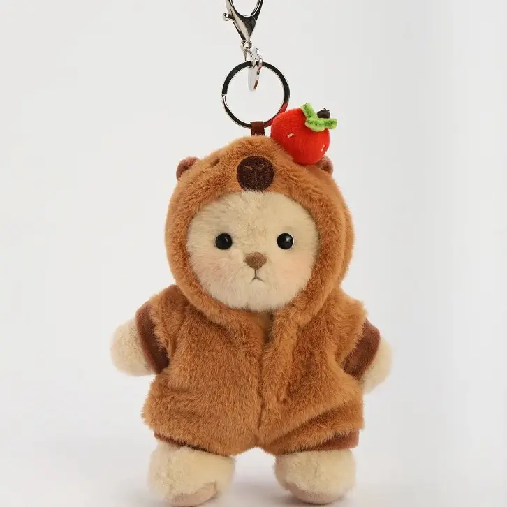 5.9 Inches Strawberry Brown Capybara Mini Bear