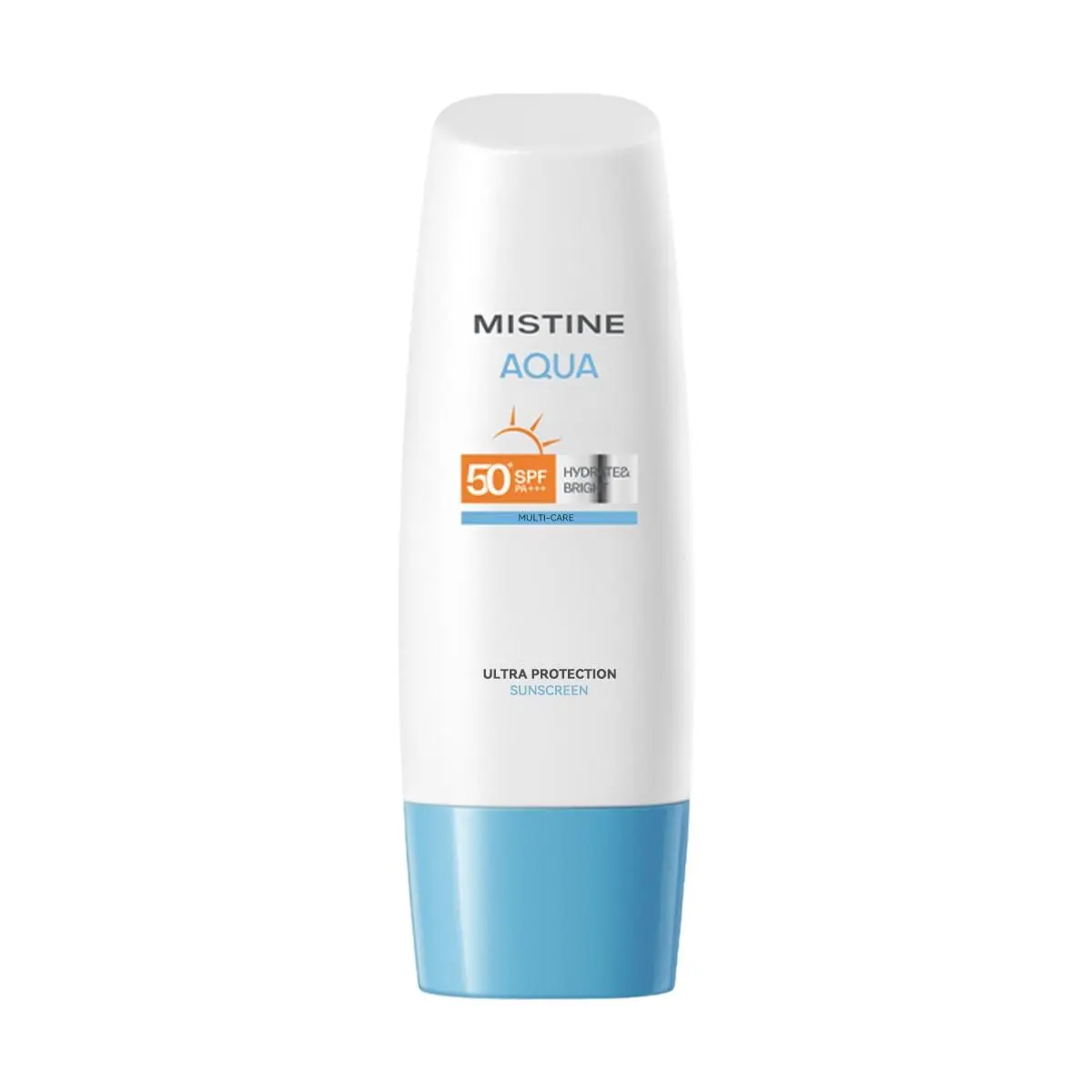 Mistine Aqua Base Sunscreen SPF50+ PA+++ 70ml | Hydrating & Refreshing Face & Body Sunblock for Fair & Even Skin Tone, Prevents Darkening, Alcohol-Free