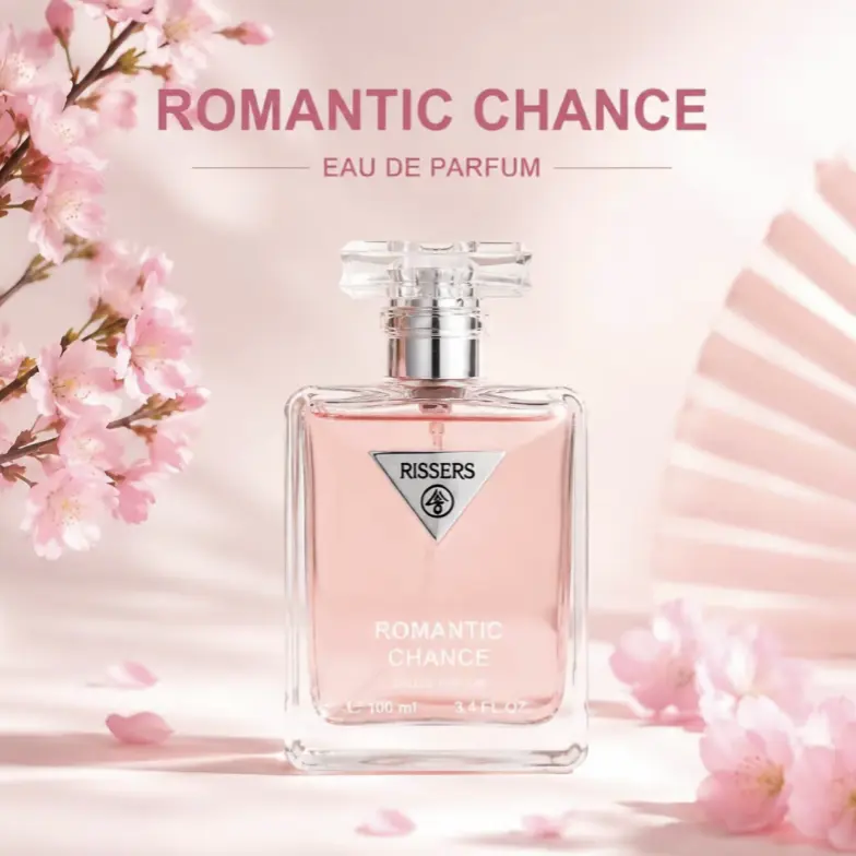 RISSERS ROMANTIC CHANCE Perfume Gift Box 100ml, Long Lasting Gentle Floral Scent Eau de Toilette for Women, Ideal Gift Fragrance,Soft floral, fruity and woody notes with elegant summer vibes.Perfect for daily commutes, dates and holiday gifting