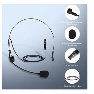NEW Phenyx Pro PTU-5000 Wireless Lapel Microphone with Mini XLR Jack
