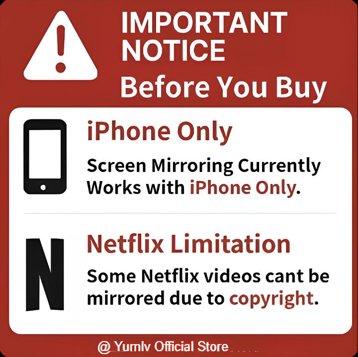 Yurnlv - 2026 new 3 in 1 AirPlay Upgrade, with wired to wireless CarPlay adapter, screen mirror only for TikTok/YouTube, car must have factory-installed wired CarPlay