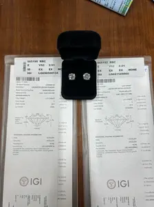 5.02ctw IGI Certified Lab-Grown Diamond Stud Earrings – 2.51ct Each