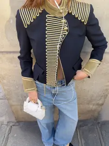Indefeir New Summer Women's Fashion Outerwear, European Style Knot Buckle Coat Jackets, Elegant Slim-Fitting Solid Color Long Sleeve, All Seasons