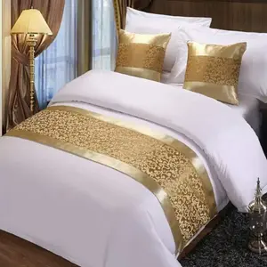 Champagne King Bed Scarf Runner Bedding Scarves for Home Hotel Guesthouse