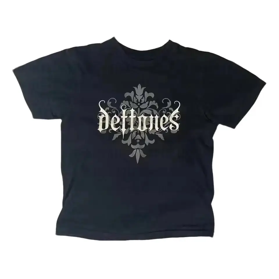 Vintage Aesthetic Streetwear Gothic Harajuku Graphic T-shirt Baby Tee Y2k Style Clothes Emo Girls Baby Tees