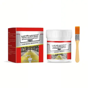 Gold Silk Waterproof Epoxy Floor Paint - Crack Resistant, Stain Covering & Remover for Household Use - Durable Sealing Solution, Extreme Wear Resistance, Leak & Crack Protection