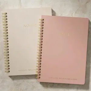 Spiral Notebook Set of 2 For Women and Men - Cute College Ruled 8x6 Bible Study Journal/Notebook with Pockets And Lined Pages - Perfect A5 Supplies to Stay Organized at Work or School
