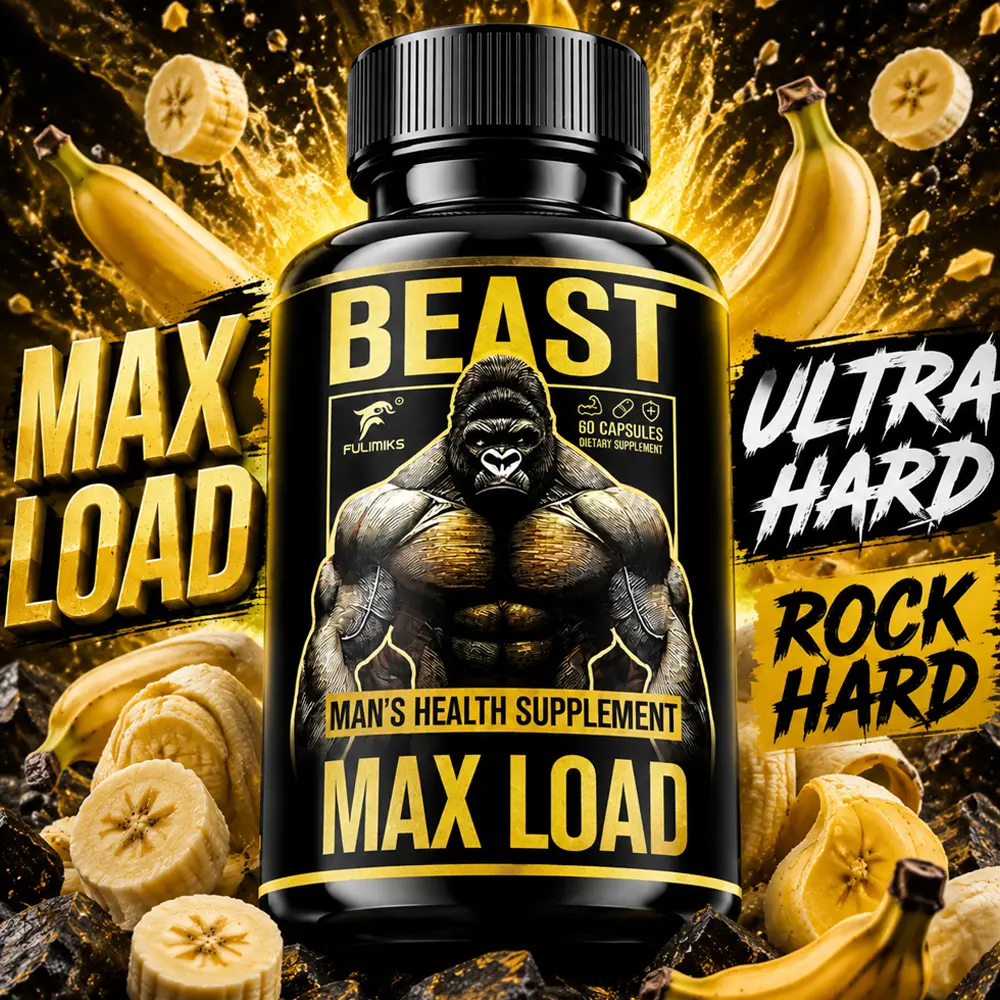 FULIMIKS Max Load Capsules, Premium Men's Health Supplement, With Ashwagandha, L-Arginine, Tongkat Ali, Fenugreek, Panax Ginseng, Maca Root Extract, Support Energy & Vitality, Premium Formula, Day & Night Support Overall Male Health, Best Choice