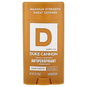 Duke Cannon Supply Co. Trench Warfare® Antiperspirant + Deodorant, Sawtooth, Alpine Air + Cedarwood, 3 oz (85 g)