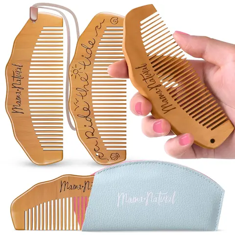 Mama Natural Women's Wooden Tide Birth Comb - 1 Piece Maternity Labor Pain Relief Accessory, Easier Use for Home-Hospital Settings, Adult Support, Labor Gifts with Guarantee (Key Point: Maternity Supplies Essential)