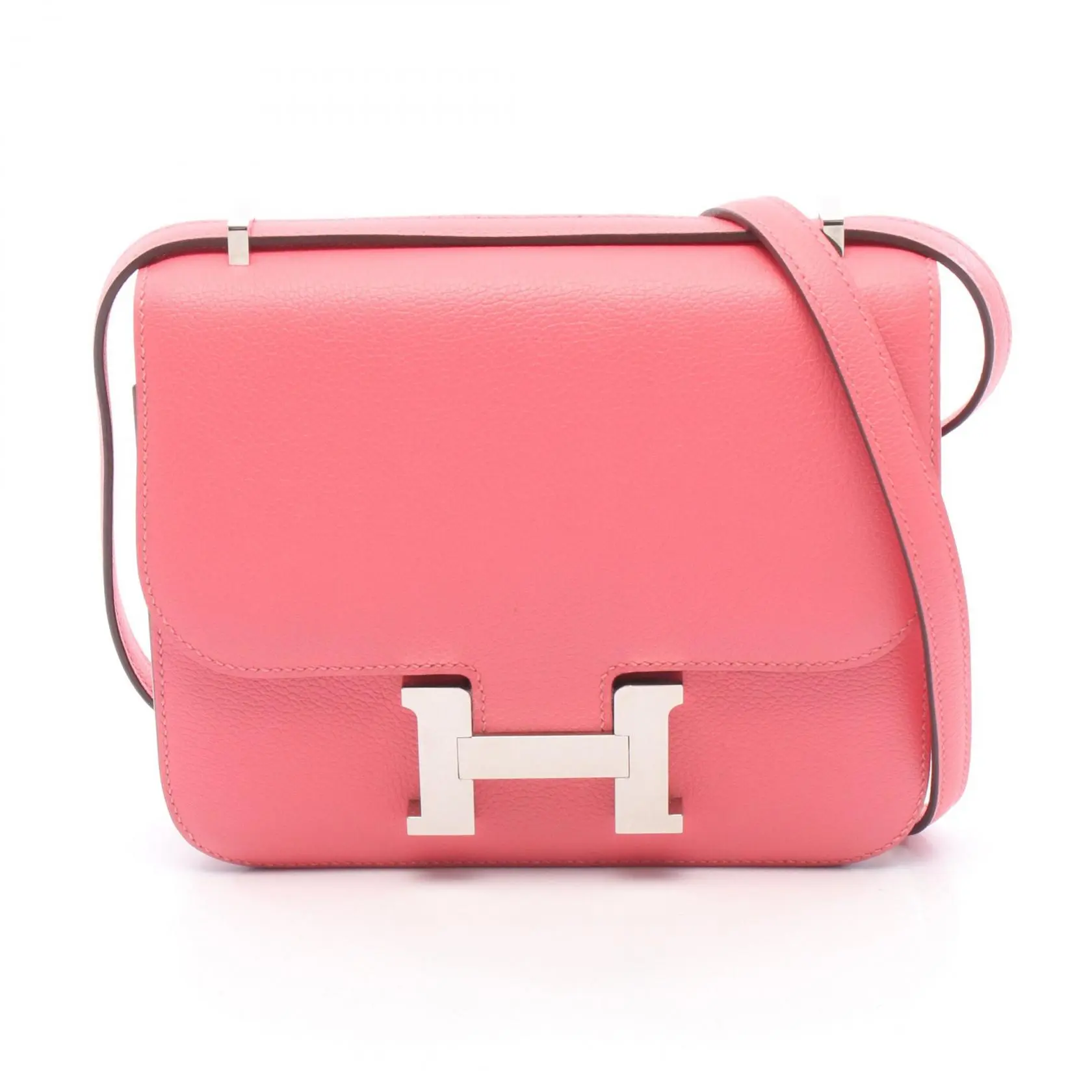 Pre-owned HERMÈS Calfskin Shoulder Bags Hermes Constance3 Mini Evercolor Shoulder Bag