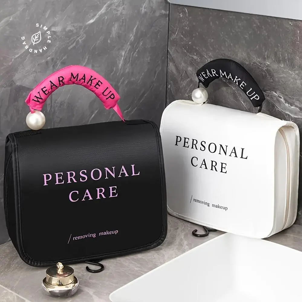 Travel Toiletry Bag - Large Hanging Toiletry Organizer - Waterproof Hygiene Bag with Hook for Toiletry, Makeup, Cosmetics