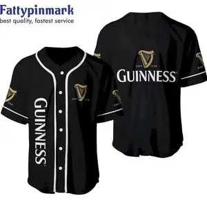 Guinness Beer Baseball Jersey, Beer Lovers Jersey