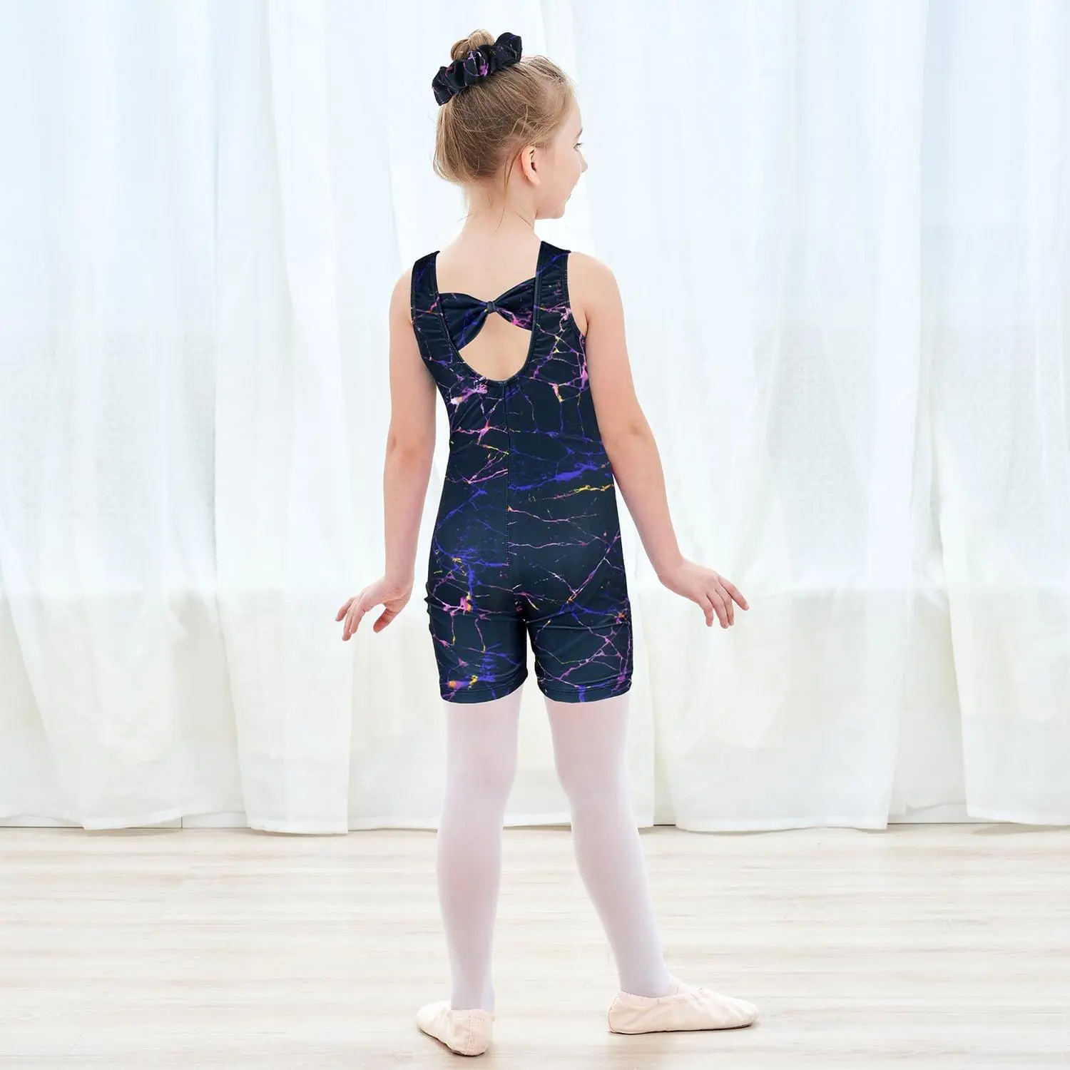 Girls Gymnastics Leotards with Shorts - Dance Biketards Tumbling Outfit Matching Hair Scrunchie for Ages 3-15 Years Comfortable Stretchy Fabric Perfect for Ballet Cheerleading Practice Performance Kids Activewear Girls Gymnastics Leotards with Shorts - Dance Biketards Tumbling Outfit Matching Hair Scrunchie for Ages 3-15 Years Comfortable Stretchy Fabric Perfect for Ballet Cheerleading Practice Performance Kids Activewear