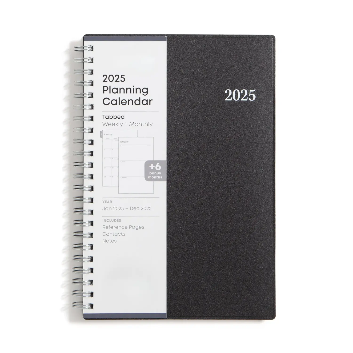 [New Deal] 2025 Weekly and Monthly Planner Calendar - 5" x 8" with Flexible Cover, Laminated Tabs, Monthly View Pages, Notes Section, Year-Round Planning
