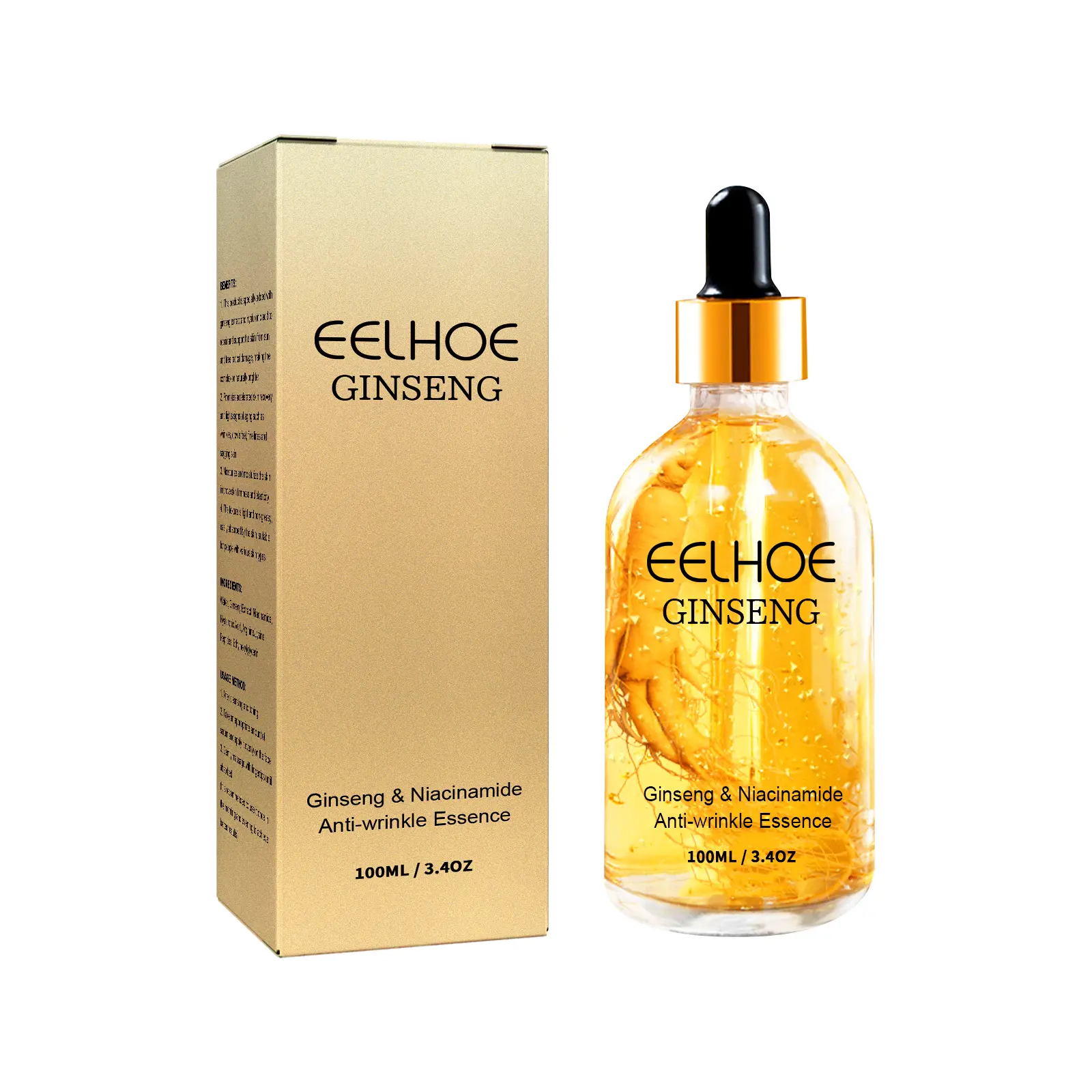 Ginseng Polypeptide Anti-Aging Essence Reduce Fine Lines with Ginseng Extract Serum repair set