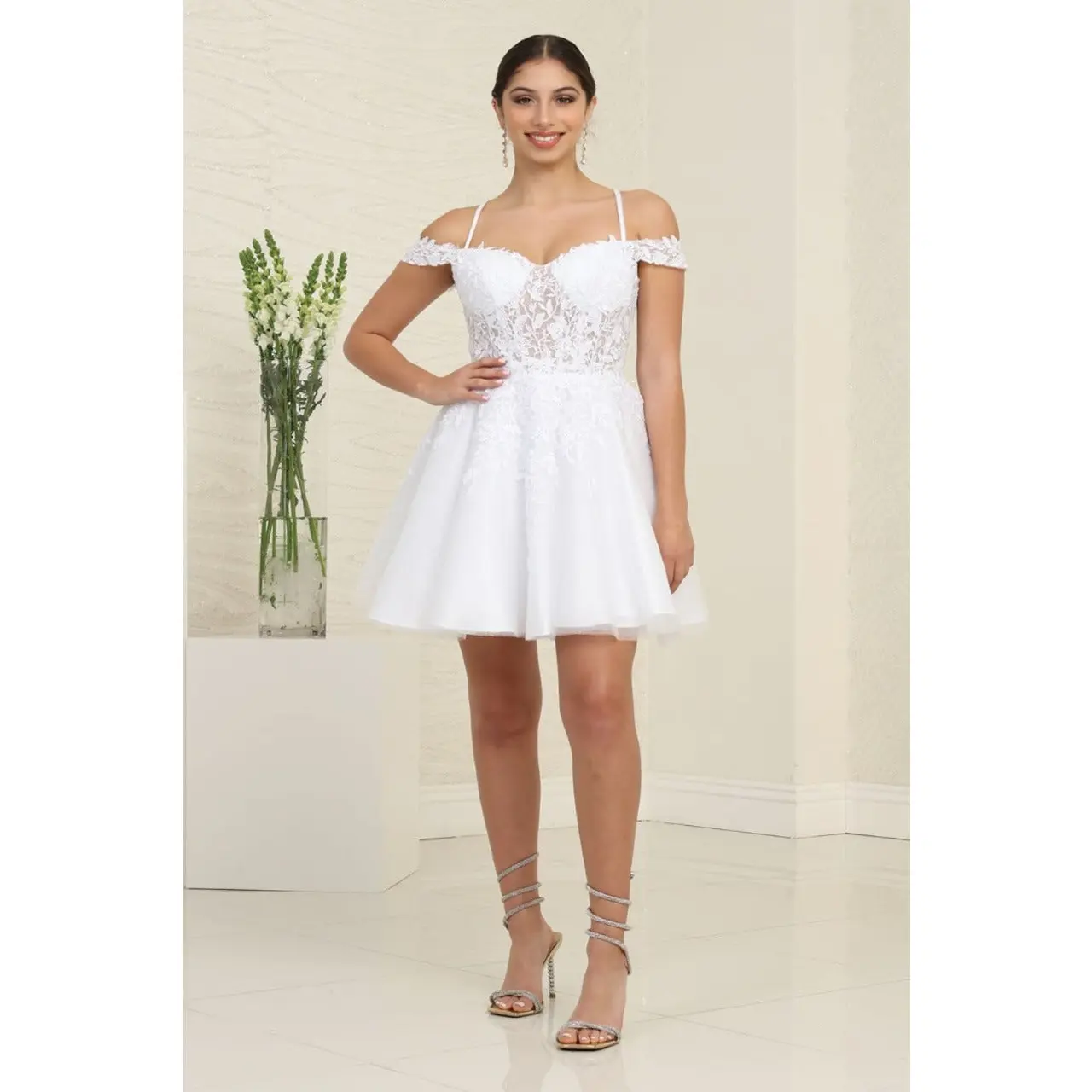 White Graduation Dress | Commencement Ceremony Party Outfit by MQ2099