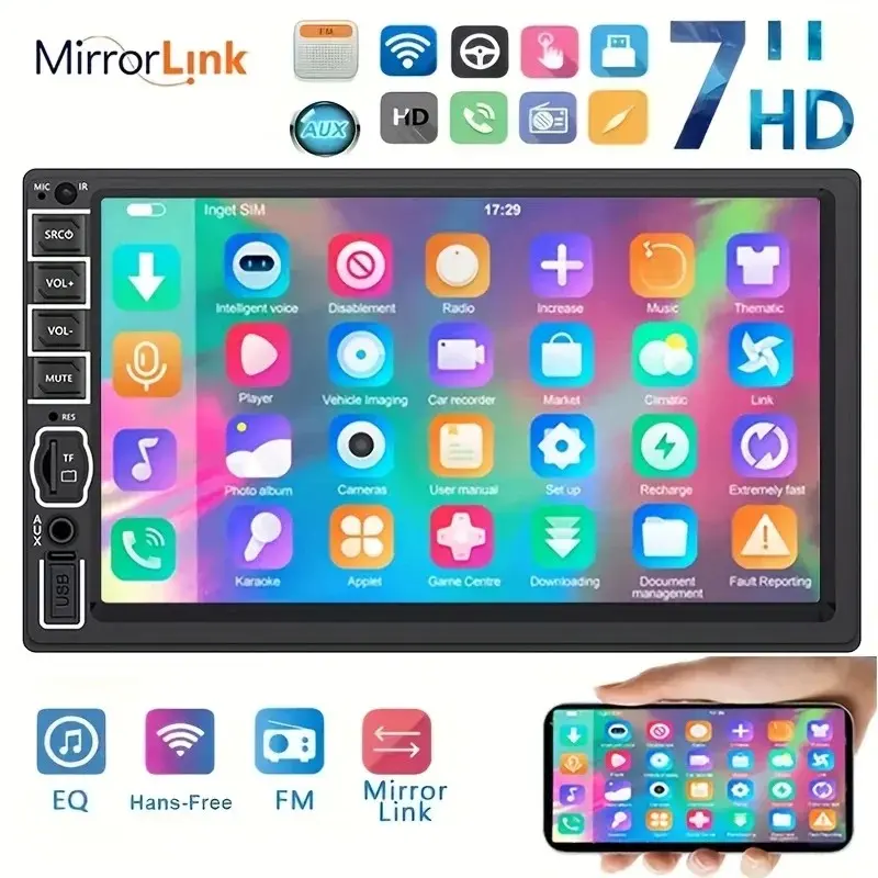 Car Mp5 Radio Multimedia Player, Stable Signal, Clear Sound, Portable Music Player, Ideal for Travel, Listen Anytime Anywhere