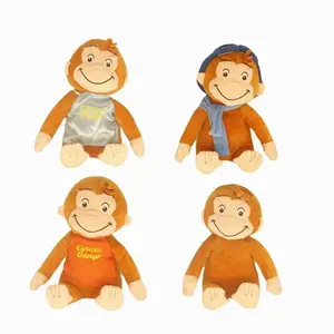 Cute Curious George Plush Toy Cartoon Monkey Stuffed Doll Soft Lovely Kids Birthday Christmas Gifts