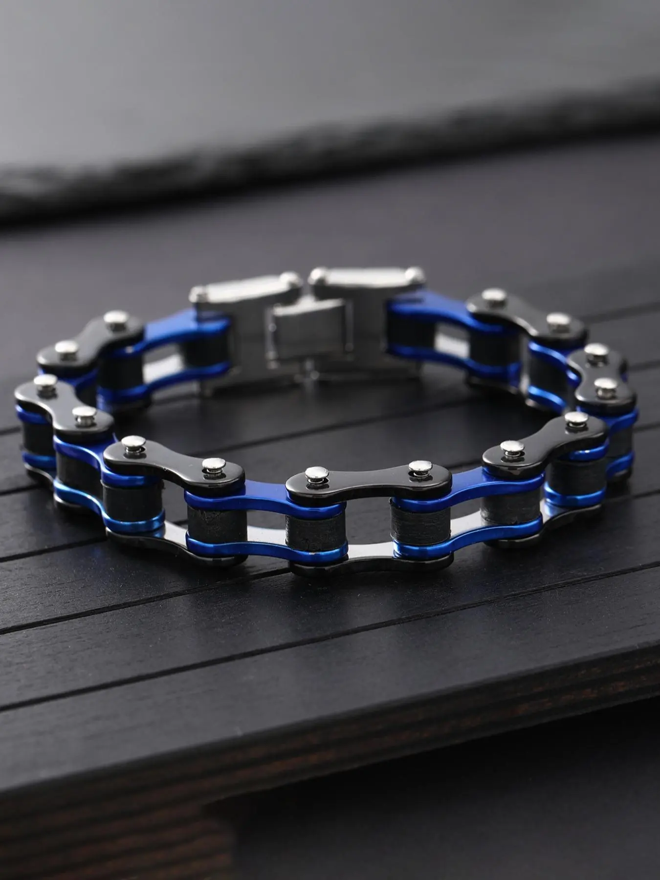 Men's Punk Motorcycle Chain Jewelry Bracelet, Unique Trendy Fashion Accessory, High Quality Bracelet, Perfect for Bikers, All-Season Wear