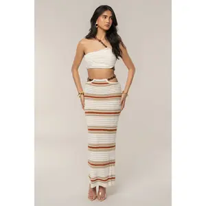 Sand/Orange Isla Crochet Skirt Set