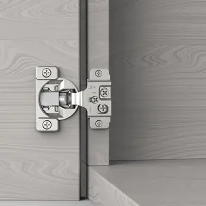 20 count 1/2" Overlay Soft Close Concealed Hinge for  Frame Cabinet Door, 2-Hole Flush Mount Cabinet Door Hinge with Detachable Damper for Speed Control, 105? Opening Angle