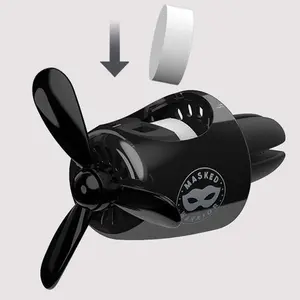 Masked Warrior Car Air Fresheners Cute Pilot Car Diffuser Rotating Propeller Automotive Air Outlet Creative Auto Perfume Perfect Easter Gift Mother's Day Gift