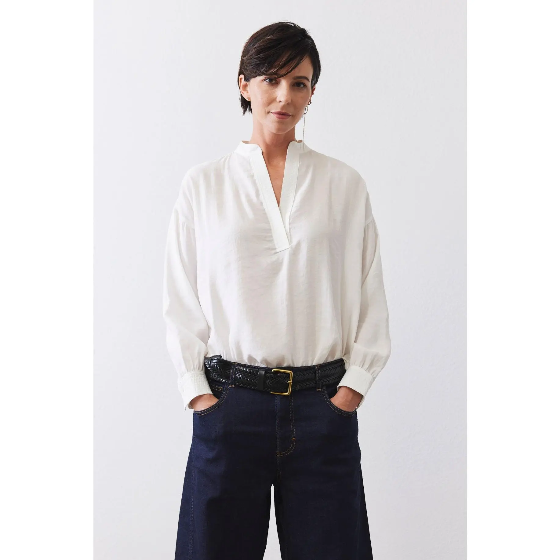 Not Too Loose Light Poplin Blouse