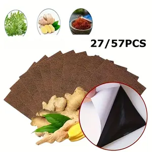 27/57pcs Ginger Heat Patches for Joints- Calming Shoulders, Knees, and Waist, 7cm X 10 Cm(2.76 Inches X 3.94 Inches), Natural Warmth for Daily Christmas Gift for Family & Friends