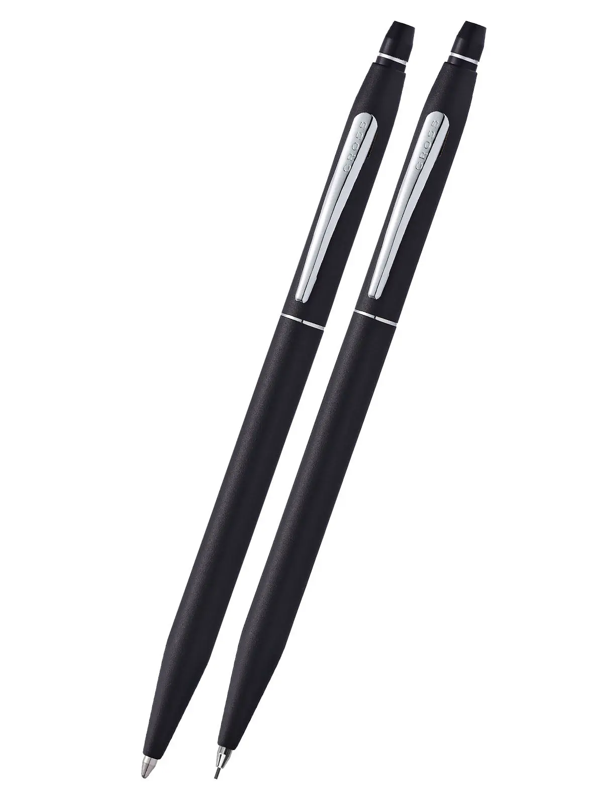 Click™ Classic Black Retractable 0.5mm Ballpoint Pen and Pencil Gift Set - Slender Grip, Smooth Writing Office Stationery for Daily Writing Needs