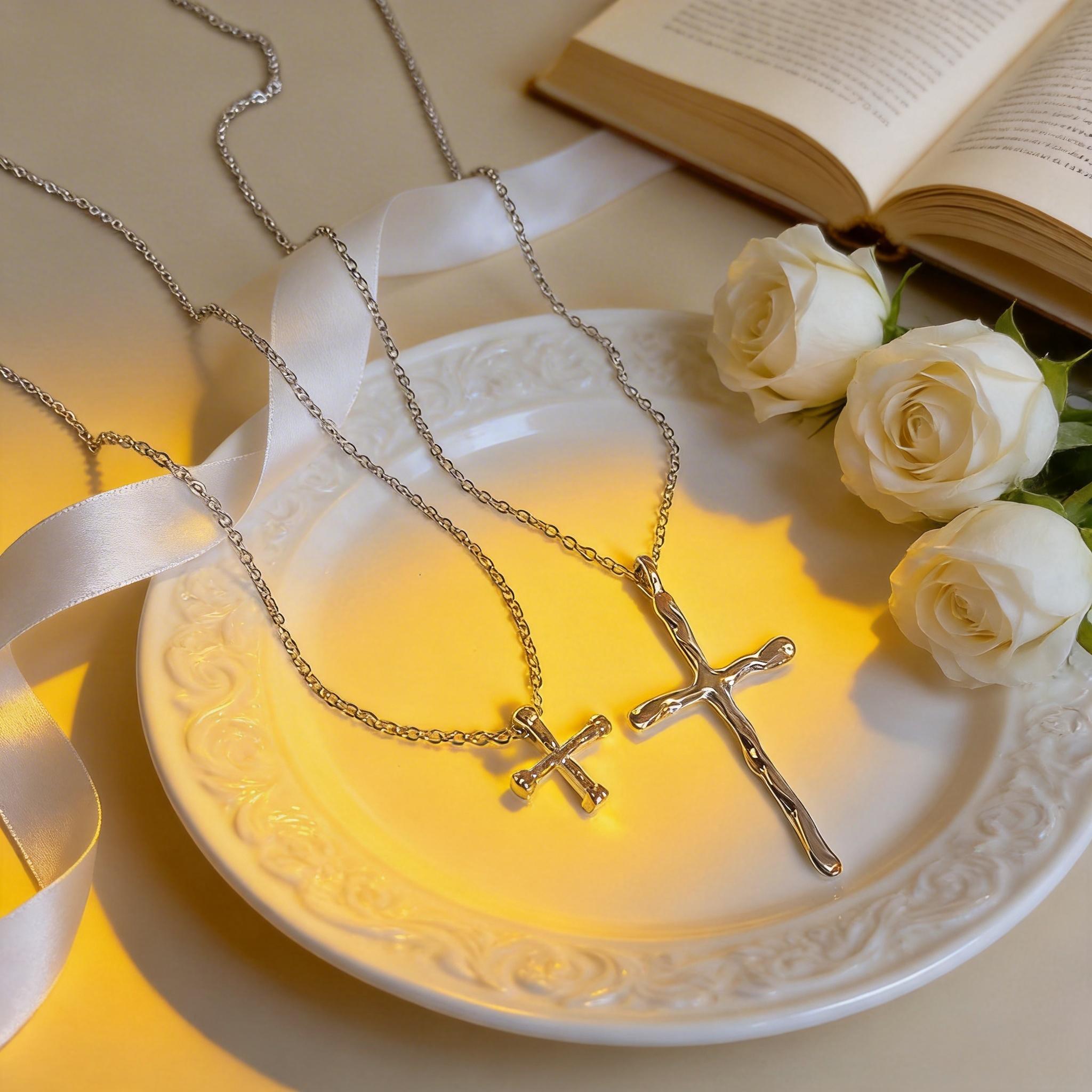 Hypoallergenic Dainty Cross Necklace for Women Men, Perfect Gift for Birthday Anniversary Christmas, Suitable for Daily Wear, Dating, Party, Travel, Work & Casual Outfits, Lightweight & Comfortable Fashion Jewelry