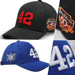 Robinson Baseball Day 50th Patch Dad Snapback Sport Outdoors Cap Blue Adjustable Snapback Trucker Hat Cotton Polyester Fitted Embroidered