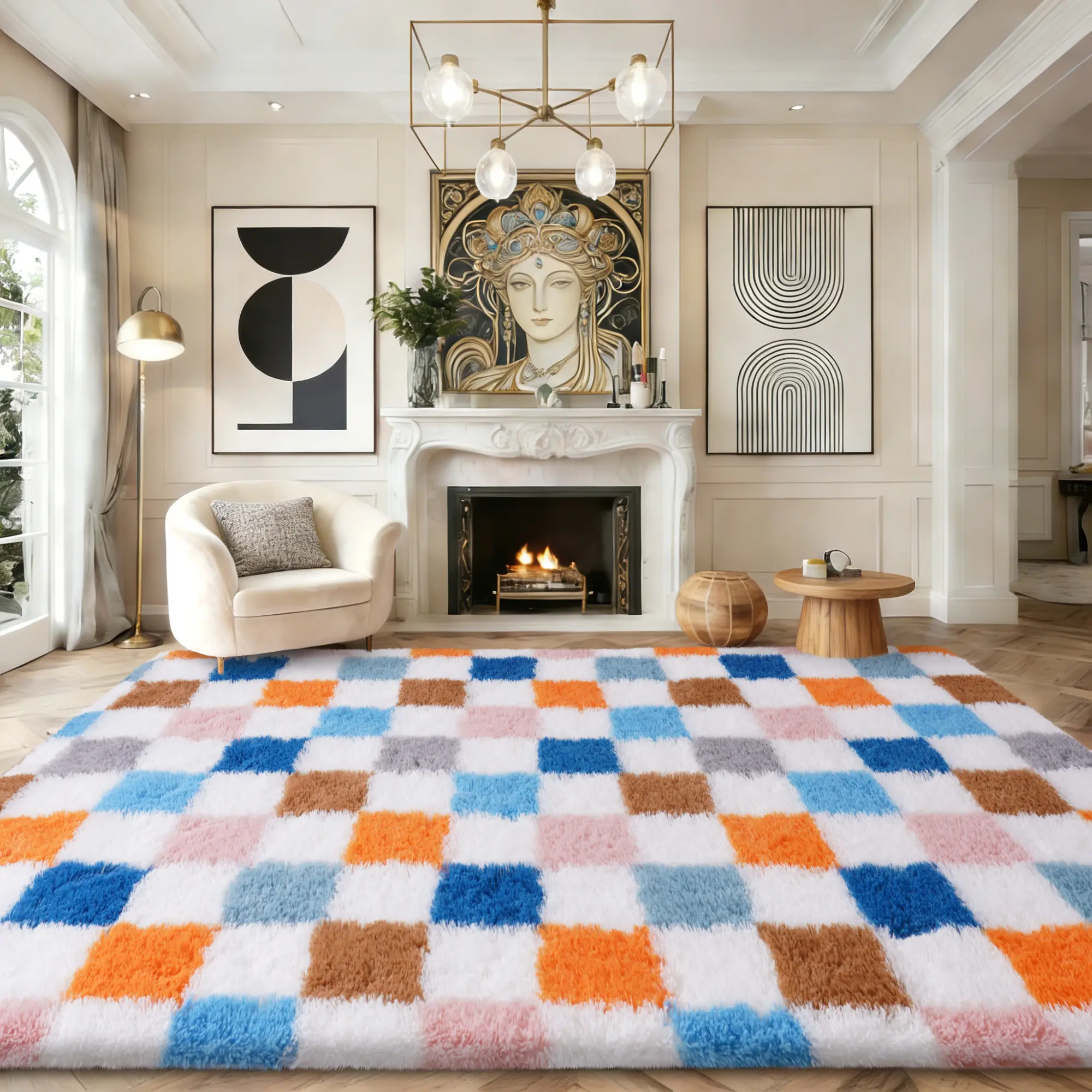 Multicolored Checkered