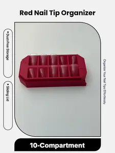 Crimson Red Tip Organizer With LId