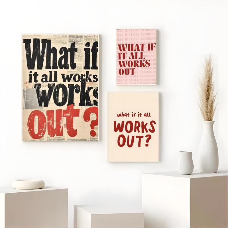 Heartfelt Inspirational Life Story W-What If It All Works Out Poster Lightfast self-adhesive posters ideal for gifting and adorning walls in bedrooms living rooms bars cafes and eateries high-def printing water-repellent safeguard