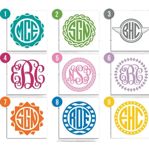 Monogram Decal 8 Inch - Personalized Gift for Homeowners