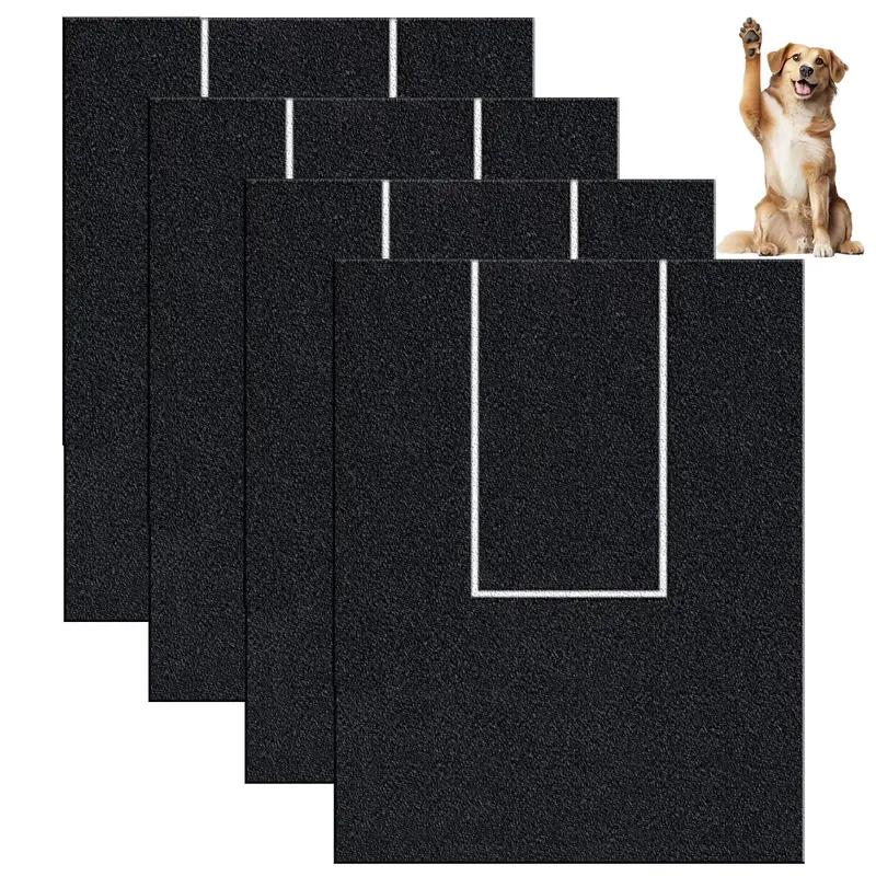 PetSpany 4 PCS Premier Self-Adhesive Sandpaper, 14.55x10.39 Inch (37x26.4 cm), 80 Grit – Perfect replacement for Dog Nail Scratch Boards. Easy & stress-free claw care! Grooming