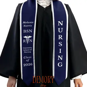 RN Graduation Stole, Custom Nursing Stole, Registered Nurse BSN MSN, Graduation Sash Class Of 2026