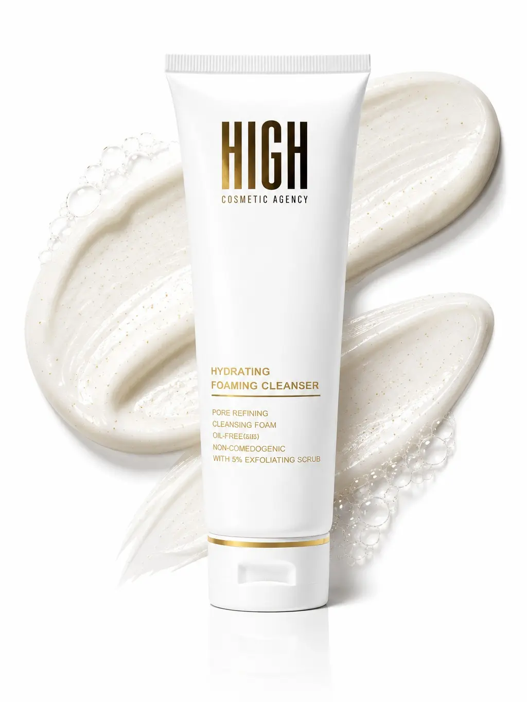 High Cosmetic Agency Hydrating Facial Cleanser | Gentle Foaming Face Wash with Glycerin, Chamomile & Green Tea | Removes Makeup, Dirt & Impurities | Hydrating Daily Cleanser for All Skin Types | Cruelty-Free