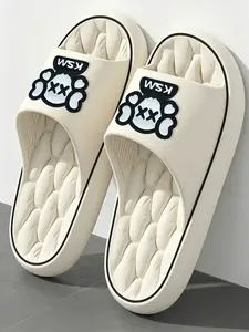 Men's Eva Open-Toe Slippers, Soft Sole, Breathable Home Shoes, Casual Daily Wear, Indoor Outdoor Walking, Commute Essential, Size Small