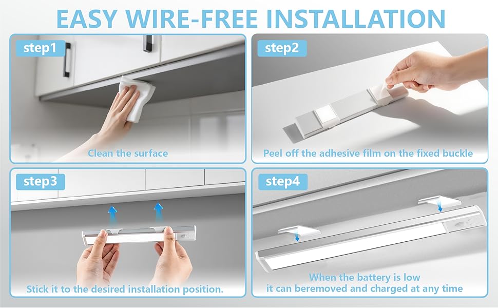 Night Lights, Dimmable Wireless Sensor Night Light, Dusk to Dawn Nightlight Led Night Lights for Bedroom, Bathroom, Hallway, Kitchen, Wardrobe, Pantry, Closet, Stairs, Sink Cabinet, Garage, USB Rechargeable Closet Lights Under Cabinet Lights Home Lighting