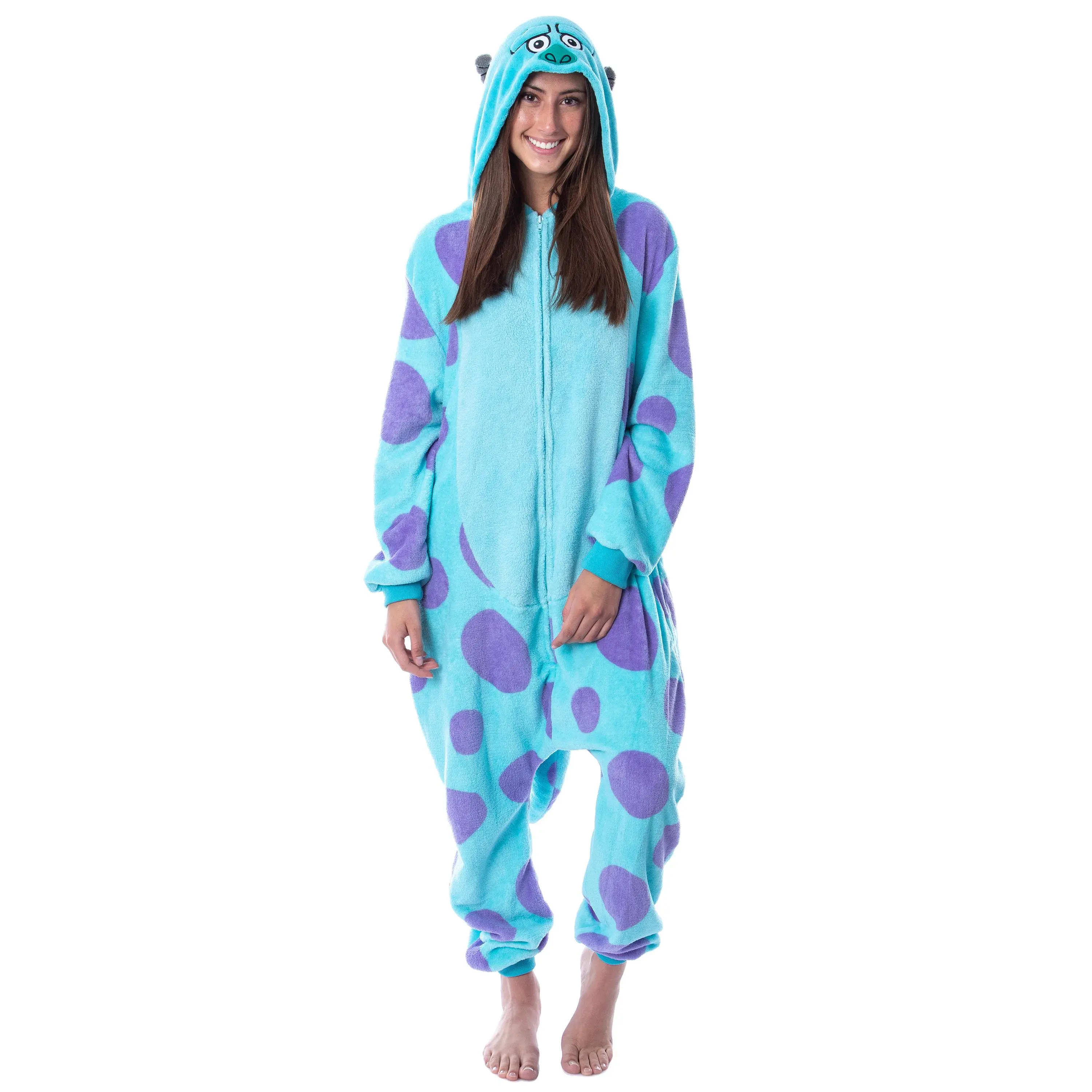 Disney Monsters Inc Adult Sulley Kigurumi Costume Union Suit Pajama for Men and Women