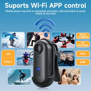 JEYUIN 4K Thumb Action Camera, Thumb POV Portable Body Cam, Tiny Size, Hands Free, Mount Anywhere Magnetic Sport DV,Skiing ,Bike Cycling, Pet, Vlogging Card Water Proof