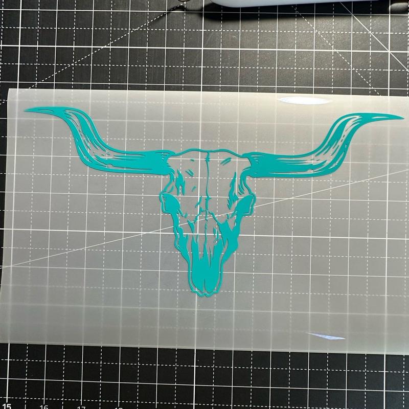 Weatherproof Vinyl Decal for Trucks or Cars Smaller Bull Skull Design 12x6 Inches Vehicle Exterior Decoration Durable and Versatile