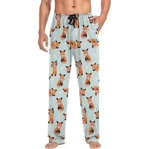 Men's Cute Red Panda Pajama Pants Lounge Comfy Pjs Bottoms Soft Sleep Pant with Pockets Drawstring